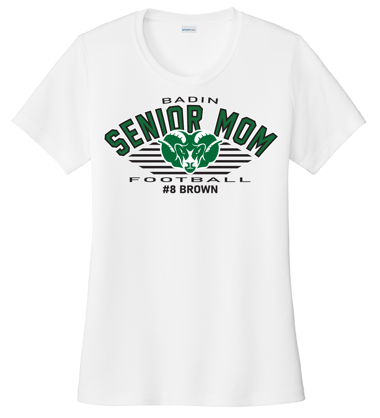 Badin Football Senior Moms # + Last Name Gear