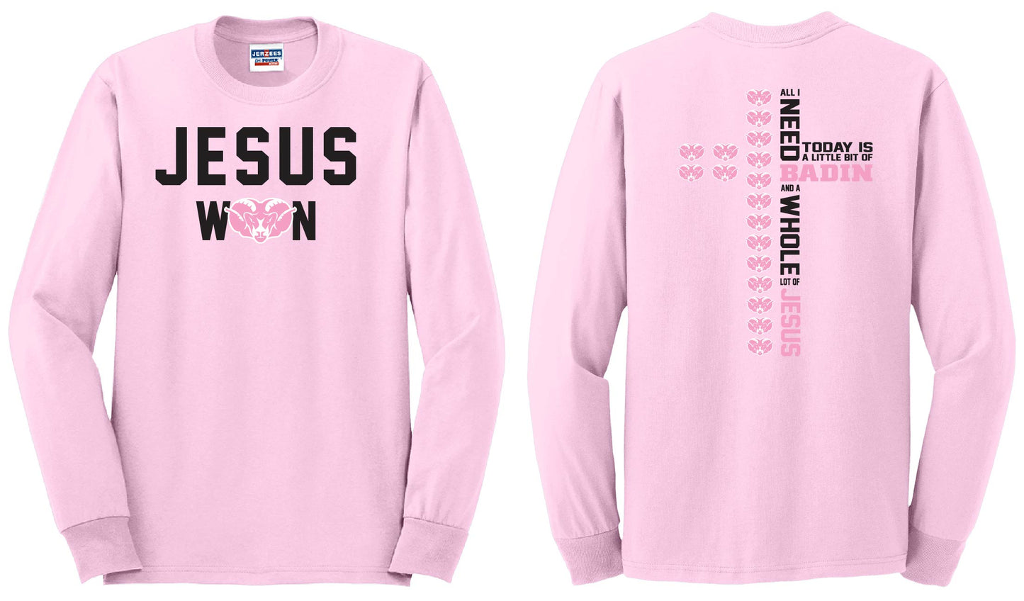 Breast Cancer Awareness Support - Jesus Won Design