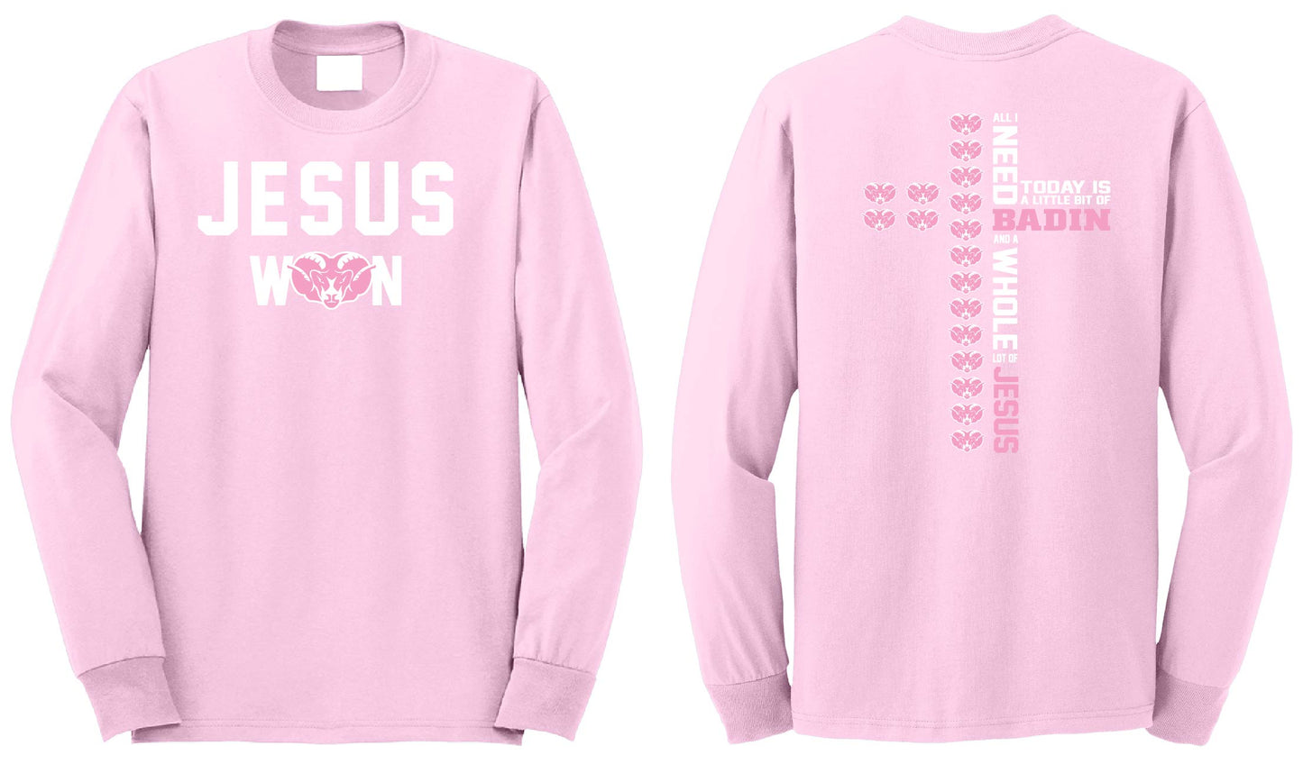 Breast Cancer Awareness Support - Jesus Won Design