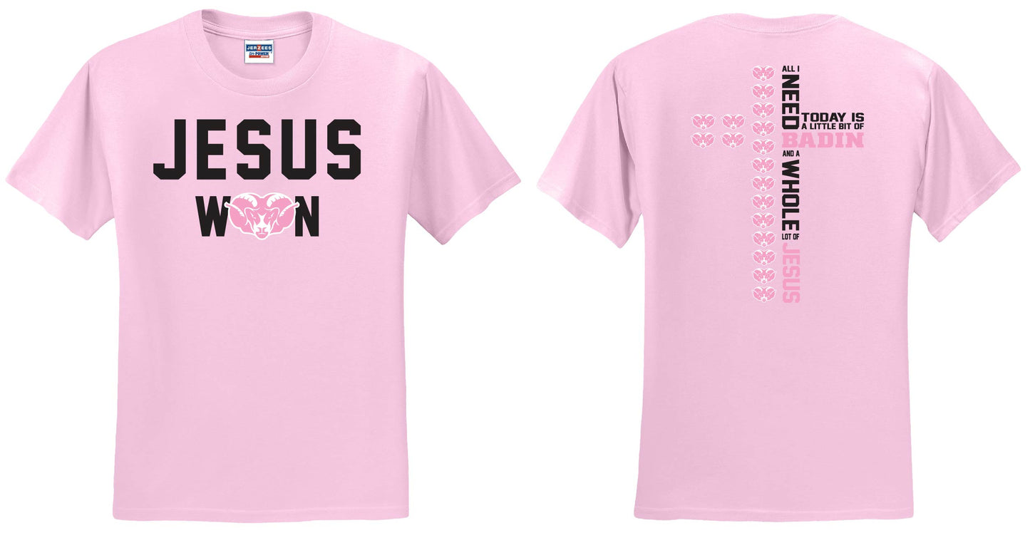 Breast Cancer Awareness Support - Jesus Won Design