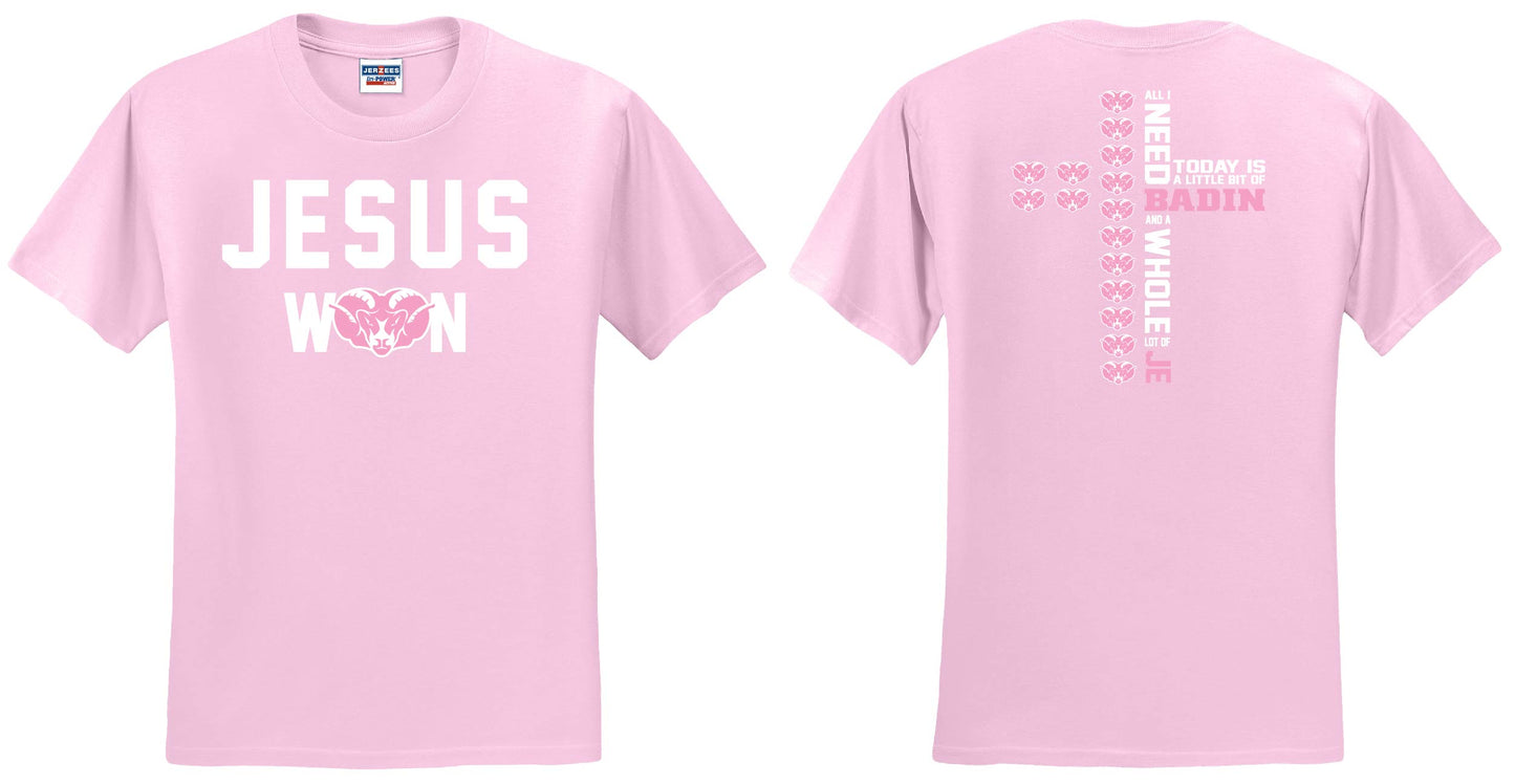 Breast Cancer Awareness Support - Jesus Won Design