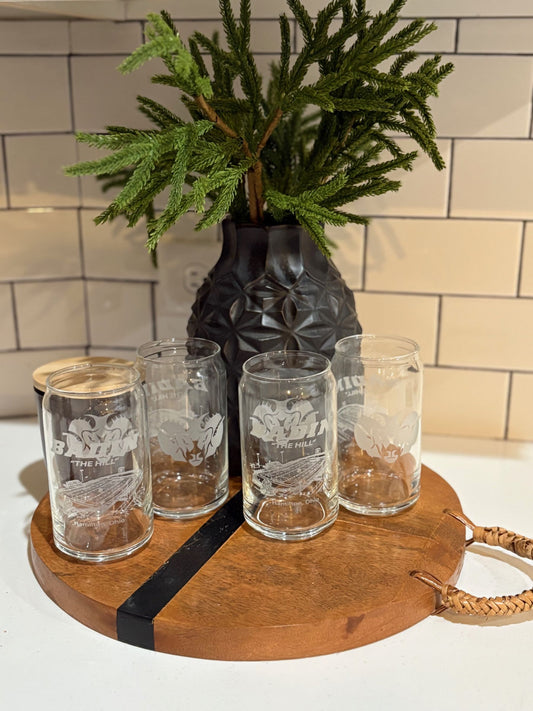 Badin New Stadium and Ram Head 16oz Beer Can Glasses