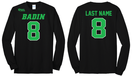Badin Football Jersey Long Sleeve T-Shirts