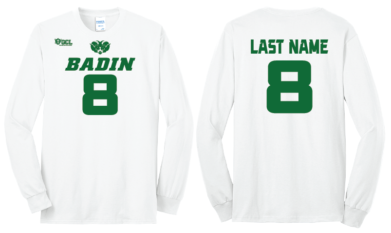 Badin Football Jersey Long Sleeve T-Shirts
