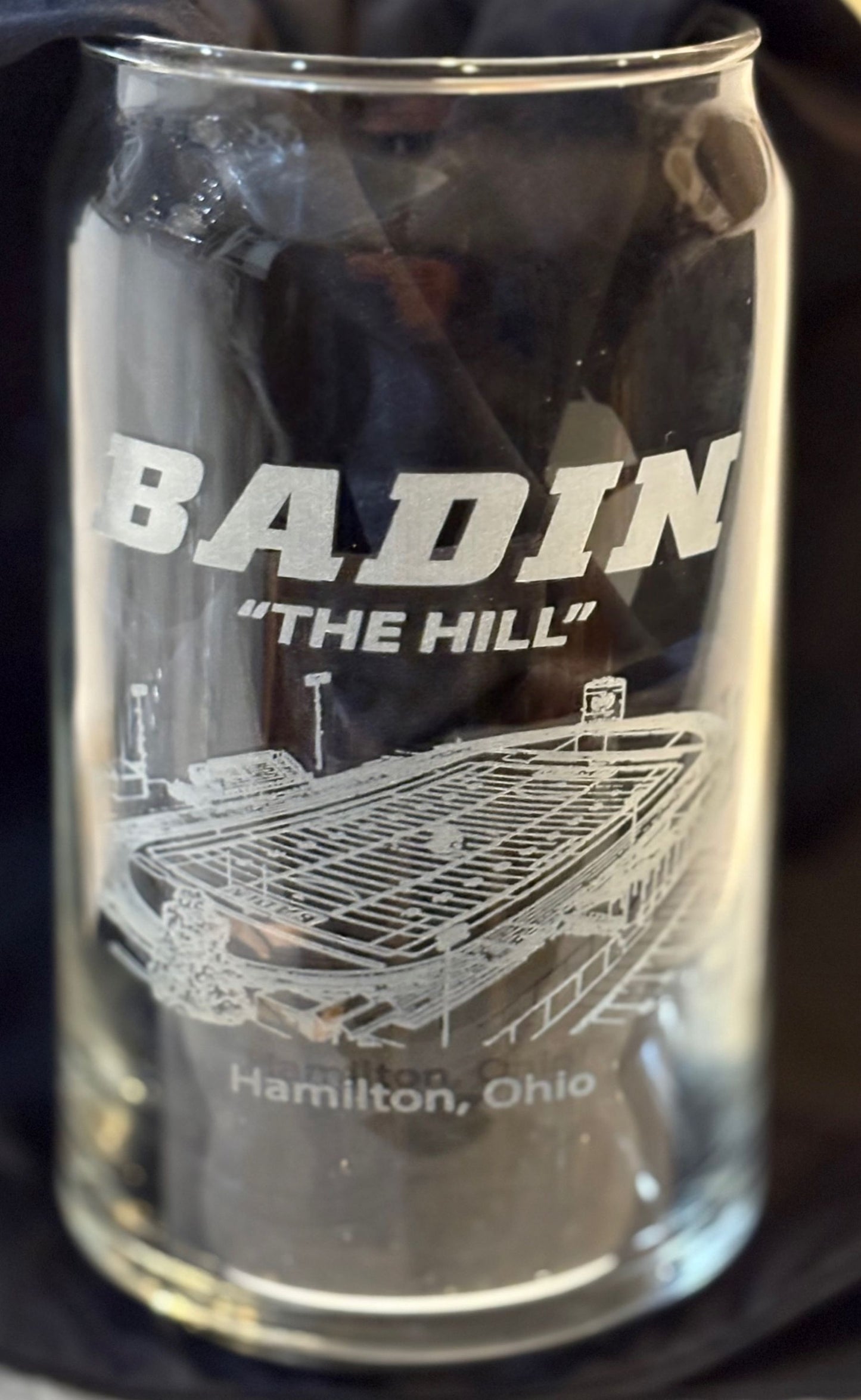 Badin New Stadium and Ram Head 16oz Beer Can Glasses