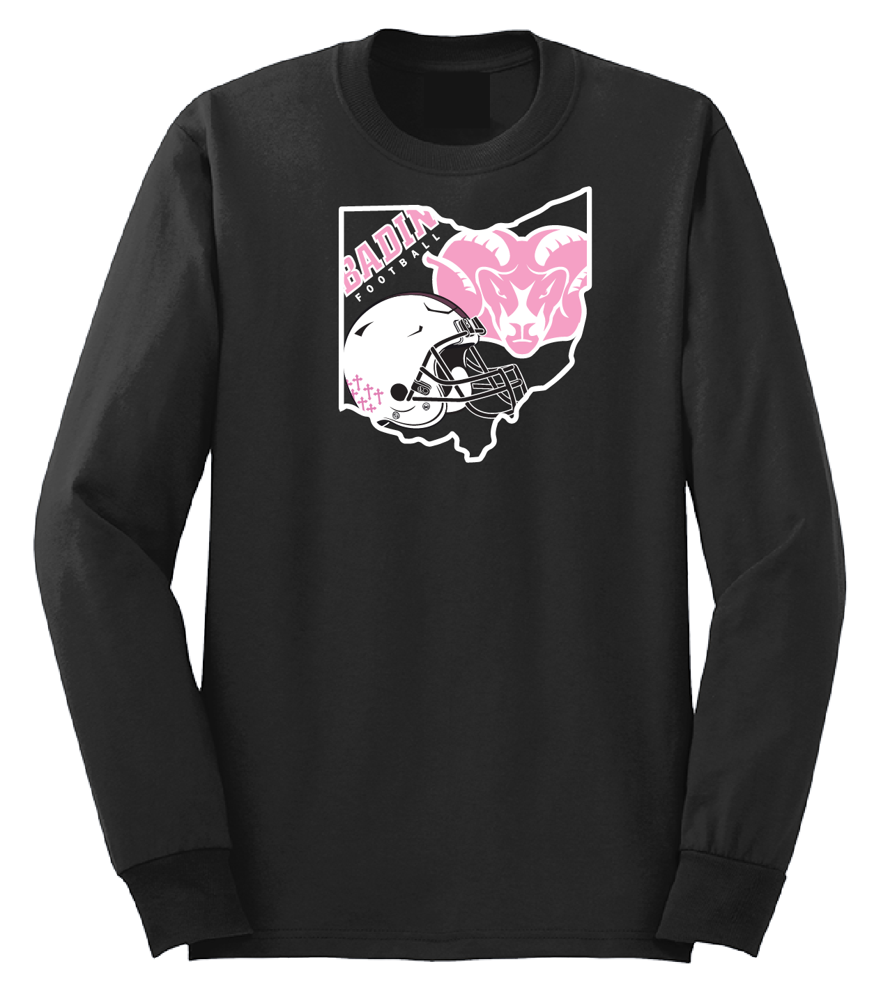 October Breast Cancer Long Sleeve - Black