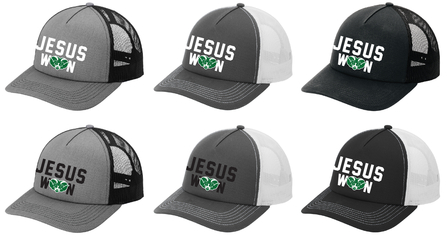 Ram Jesus Won Low-Profile Trucker Hat