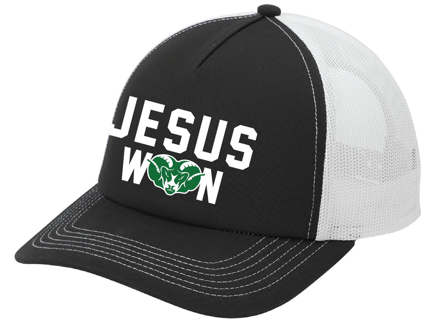 Ram Jesus Won Low-Profile Trucker Hat