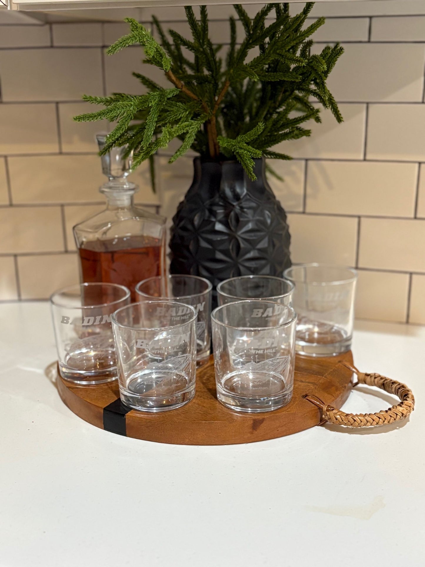 Badin Stadium Whiskey Decanter & Glass Set