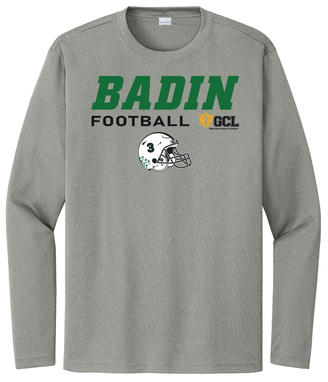 NEW Badin Football Custom # Helmet Long Sleeve T-Shirt Options