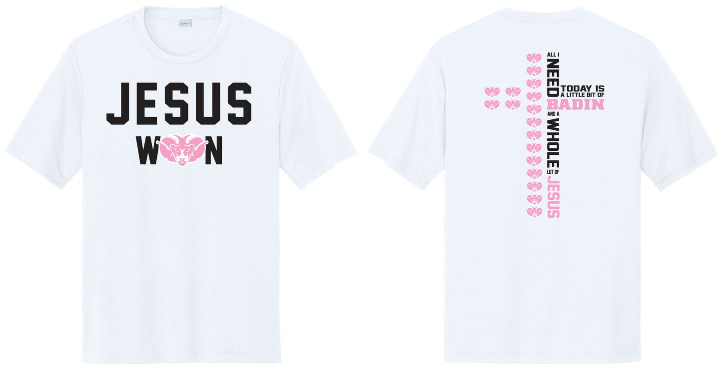 Breast Cancer Awareness Support - Jesus Won Design
