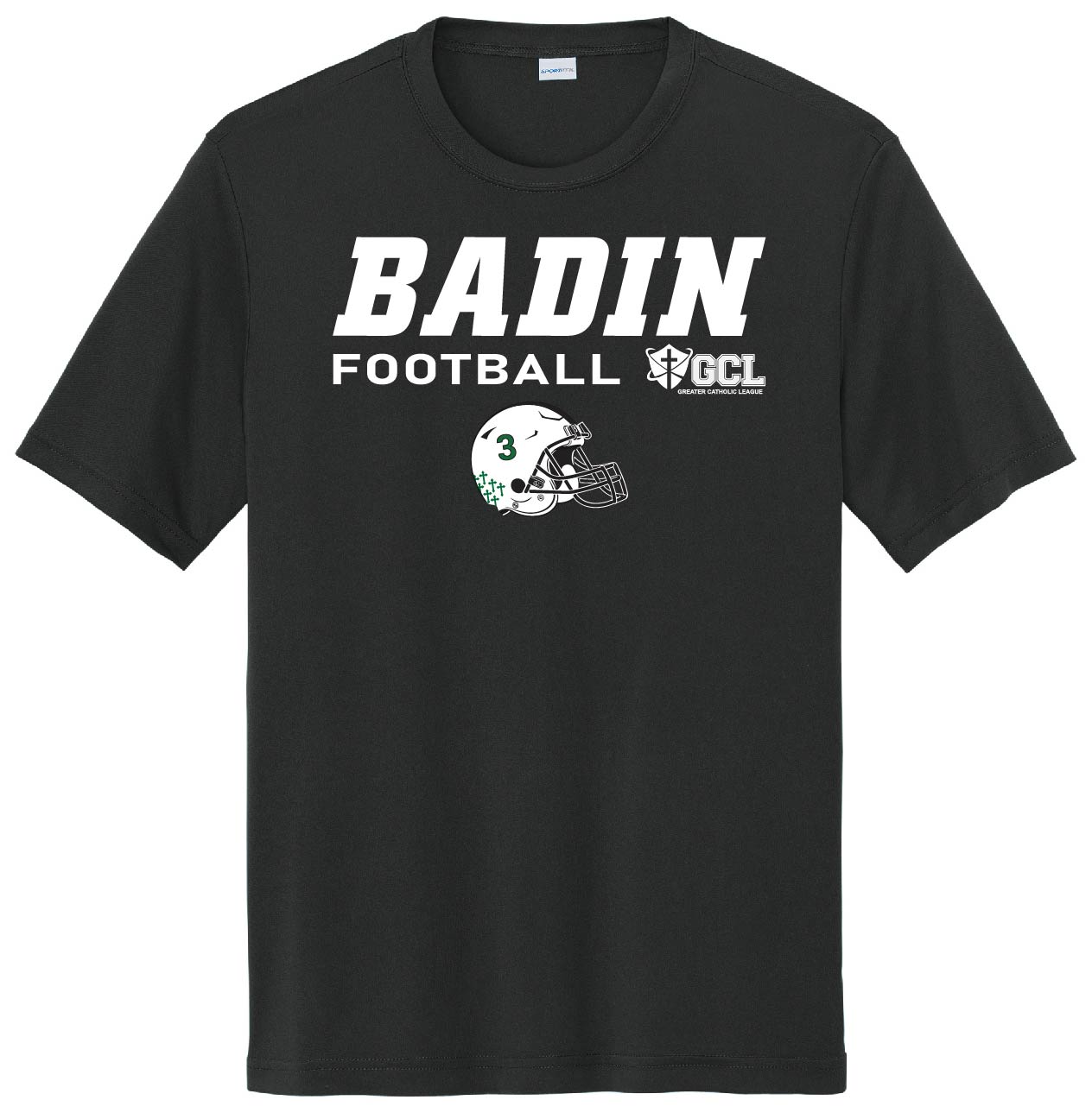 NEW Badin Football Custom # Helmet T-Shirt Options