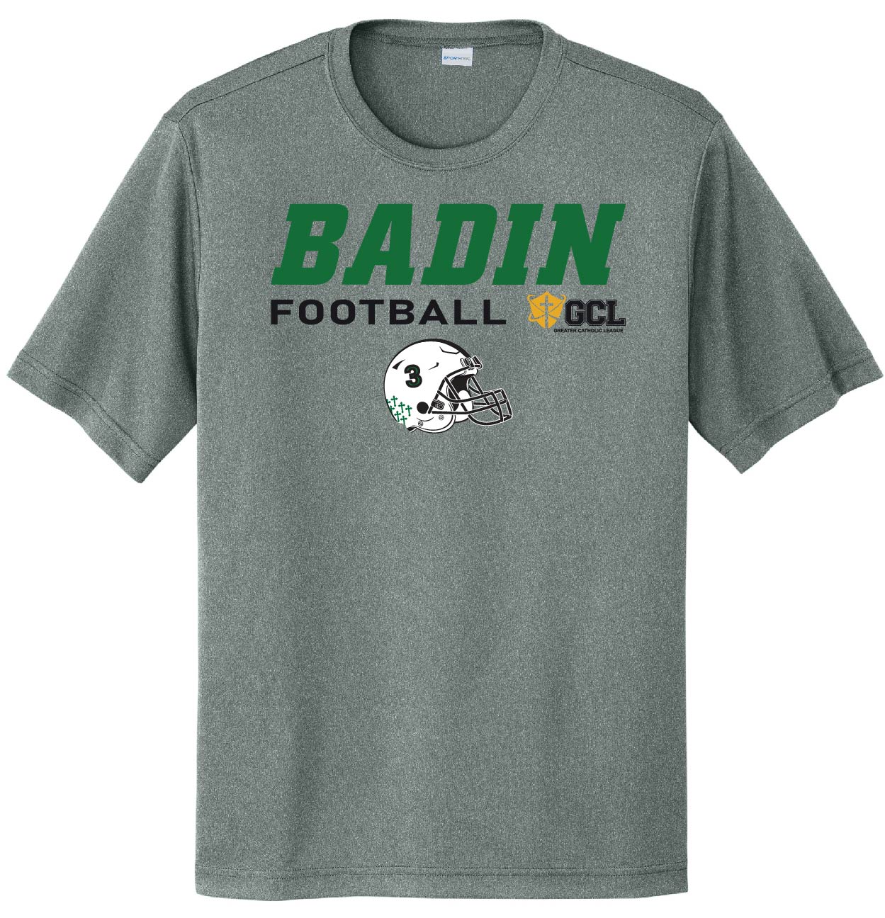 NEW Badin Football Custom # Helmet T-Shirt Options