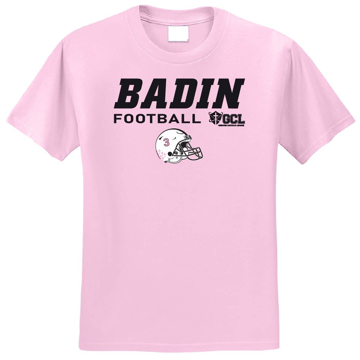 NEW Badin Football Custom # Helmet T-Shirt Options