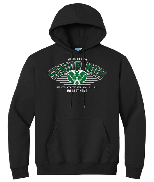 Badin Football Senior Moms # + Last Name Gear