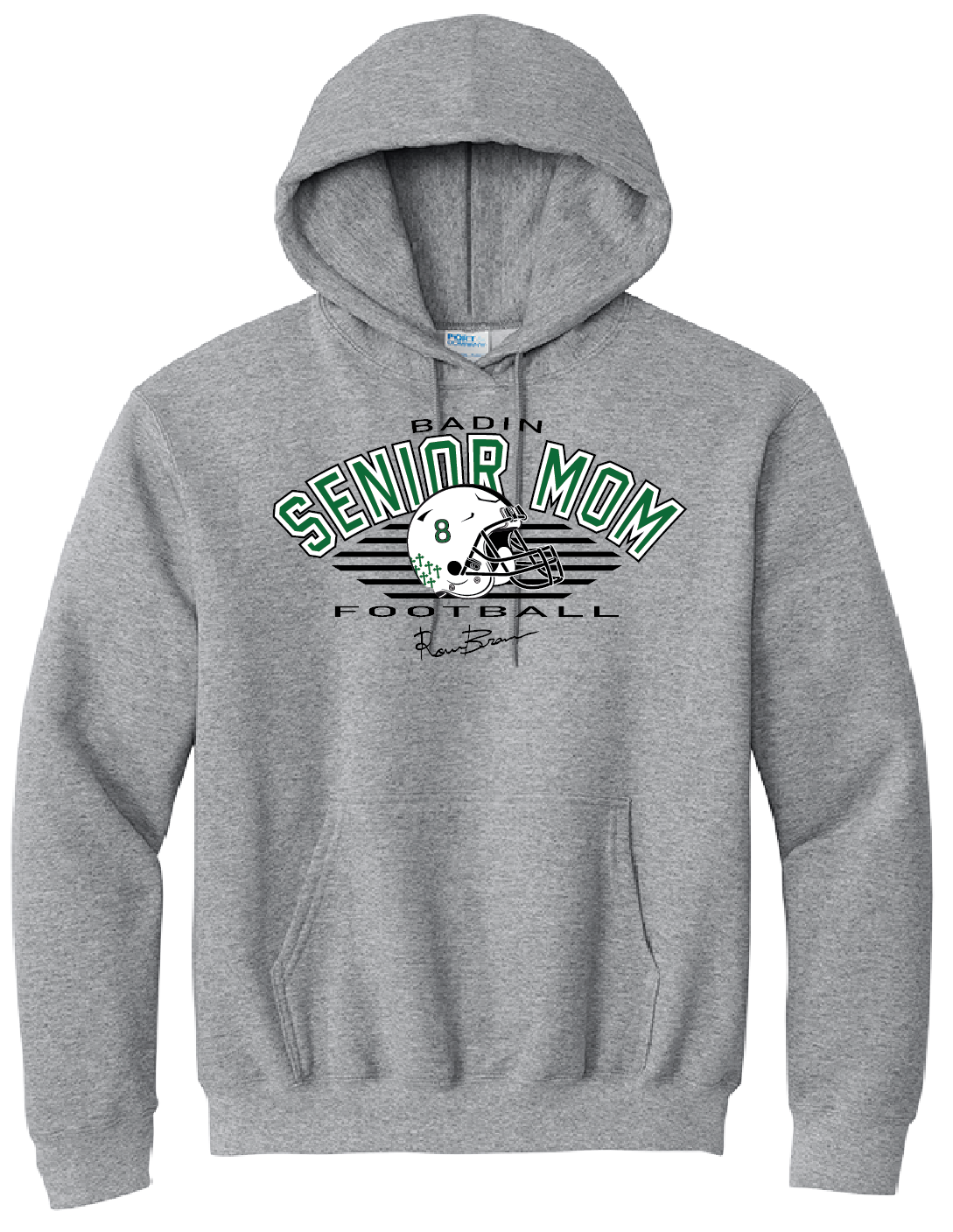 Badin Football Senior Moms Helmet # and Player Signature