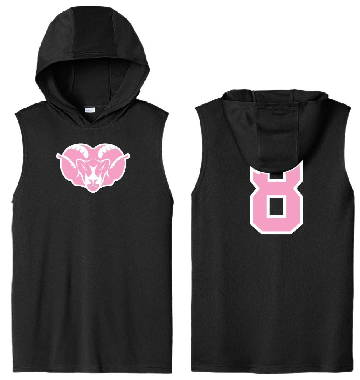 October Breast Cancer Thin Sleeveless Hoodie