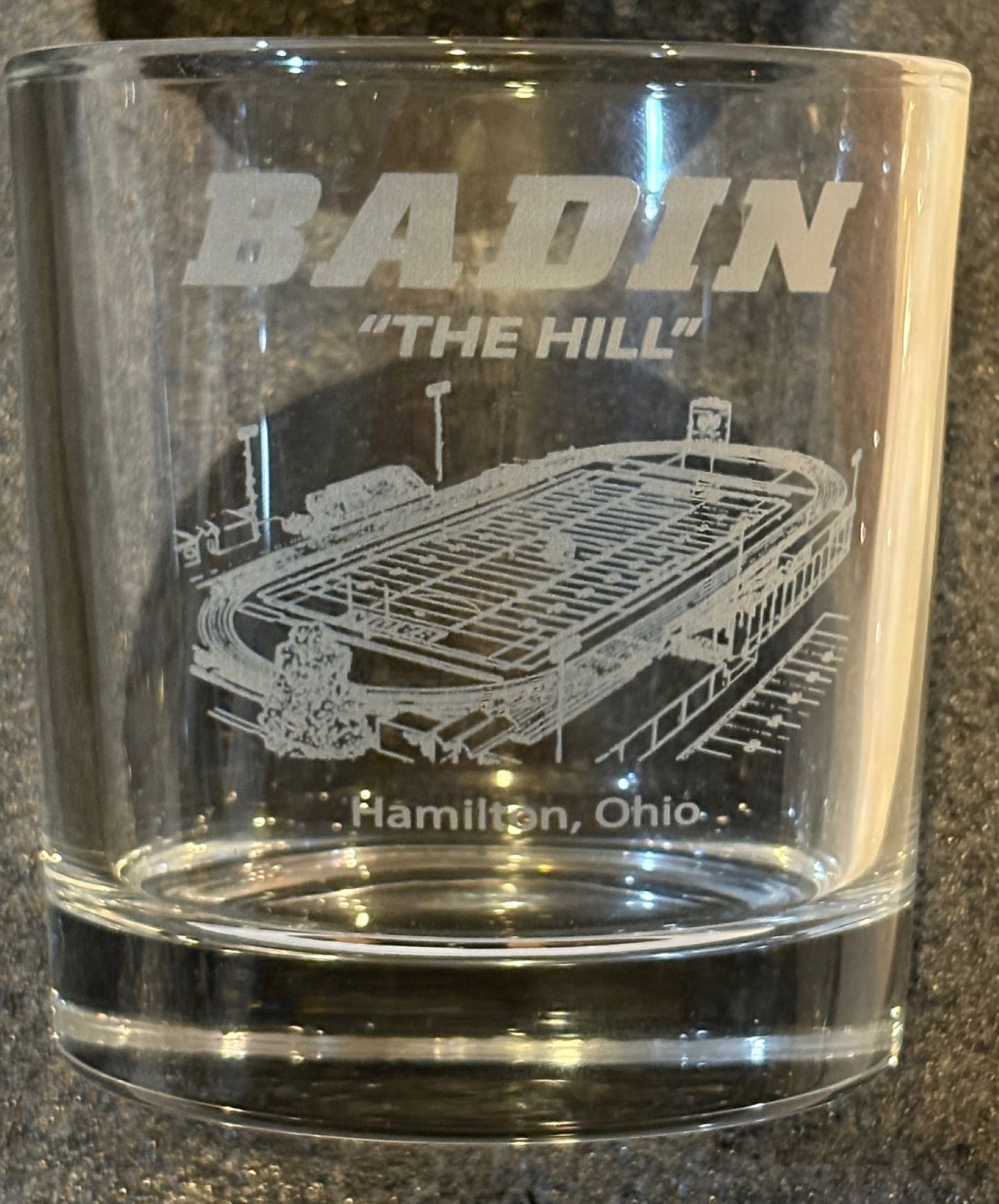 Badin Stadium Whiskey Decanter & Glass Set