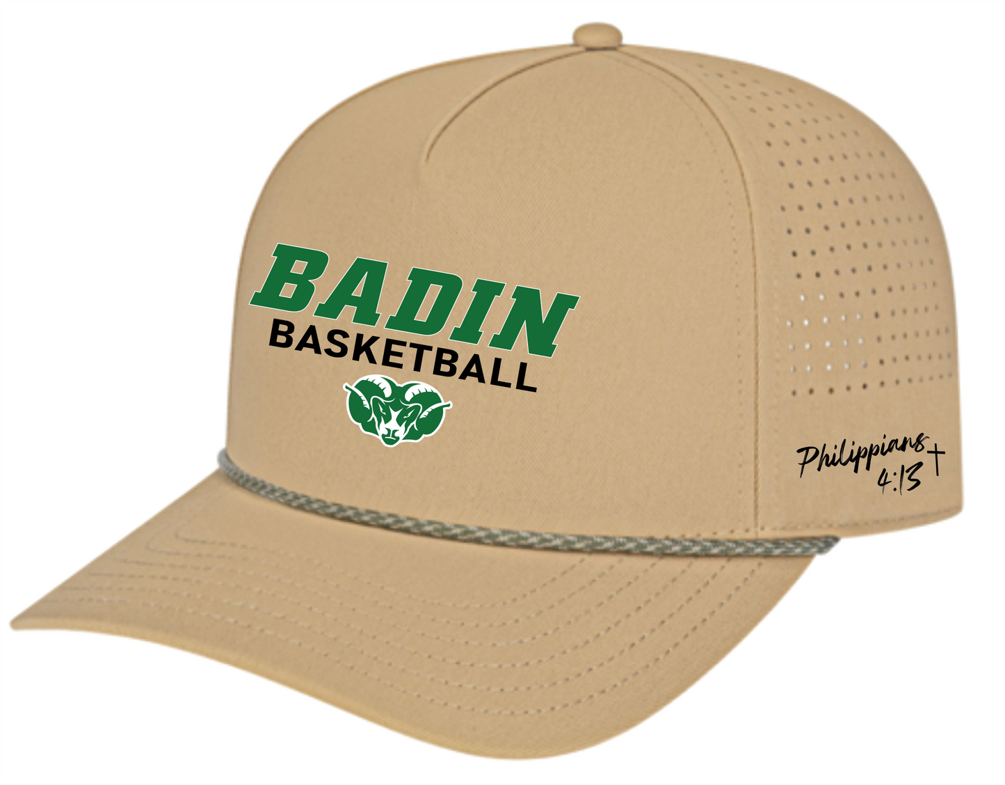 Basketball Vintage Rope Accent Hats